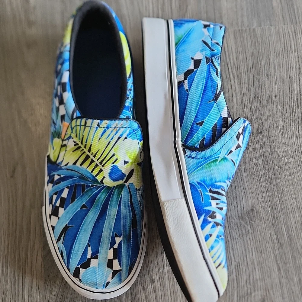 Nike Court Royale tropical print slip-on sneakers, size 7 - Picture 3 of 10
